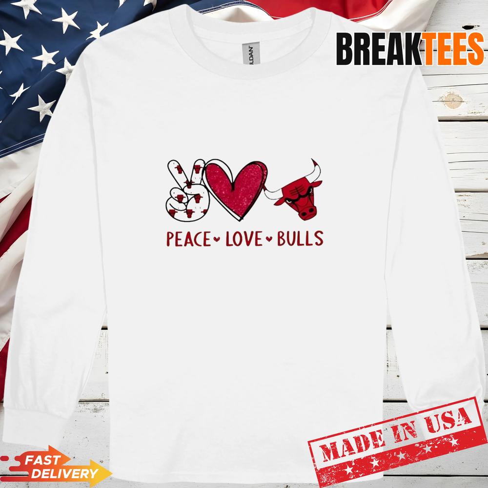 Peace Love Chicago Bulls NBA Shirt