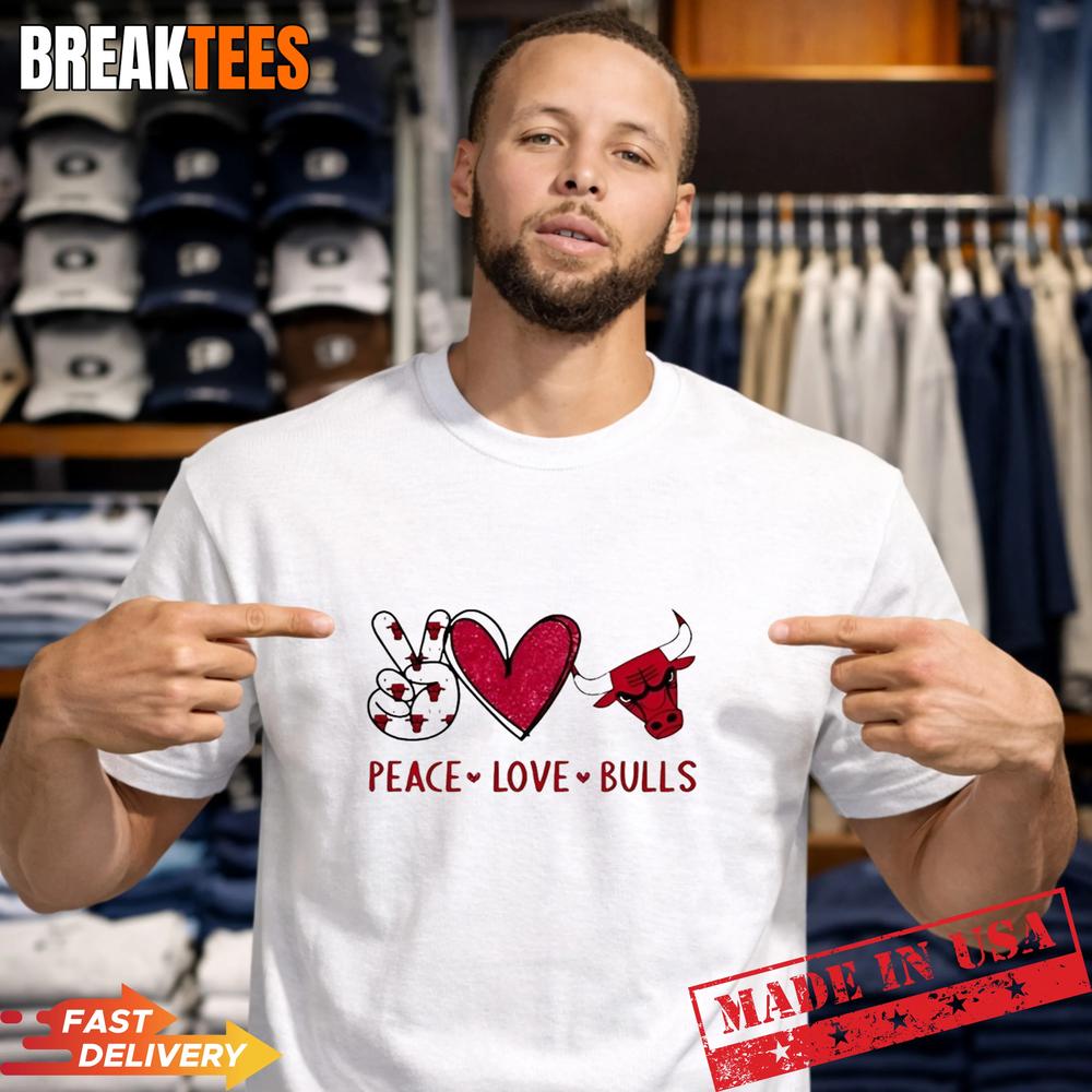 Peace Love Chicago Bulls NBA Shirt
