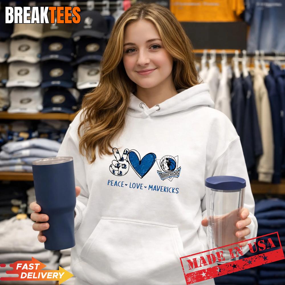 Peace Love Dallas Mavericks NBA Shirt