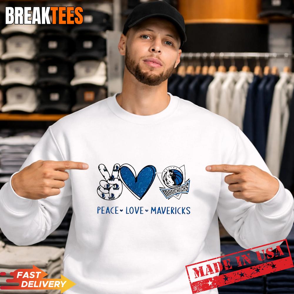 Peace Love Dallas Mavericks NBA Shirt