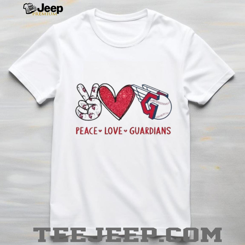 Peace Love Guardians Cleveland Baseball Fan T Shirt