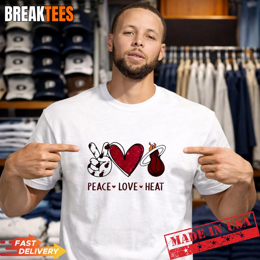 Peace Love Miami Heat NBA Shirt