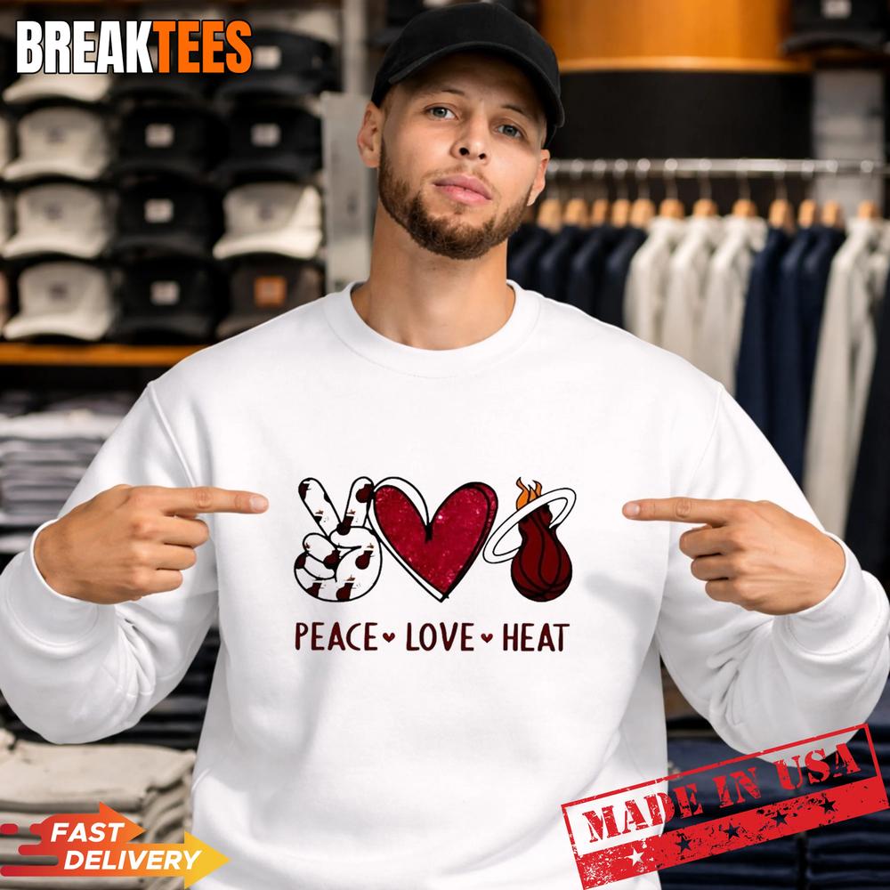 Peace Love Miami Heat NBA Shirt