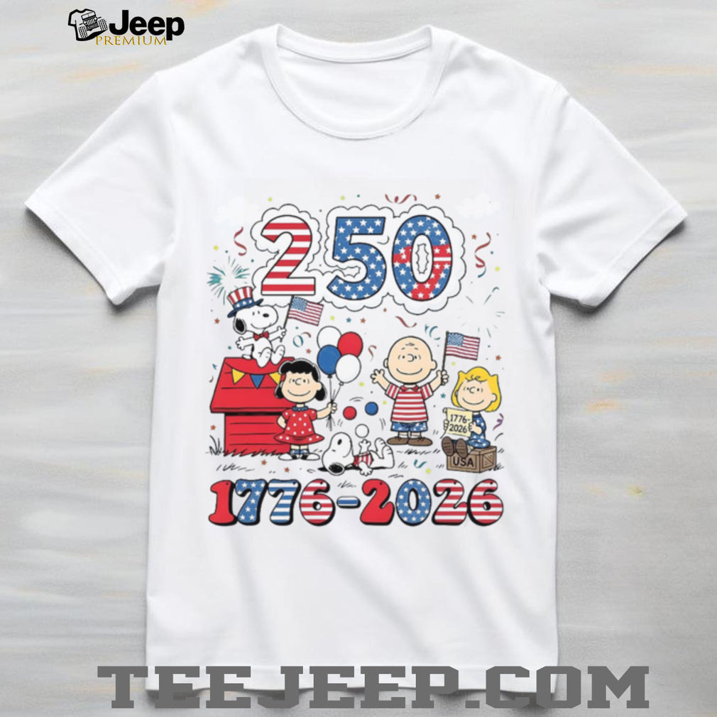 Peanuts 250 Years 1776 2026 Patriotic Celebration Kids Shirt