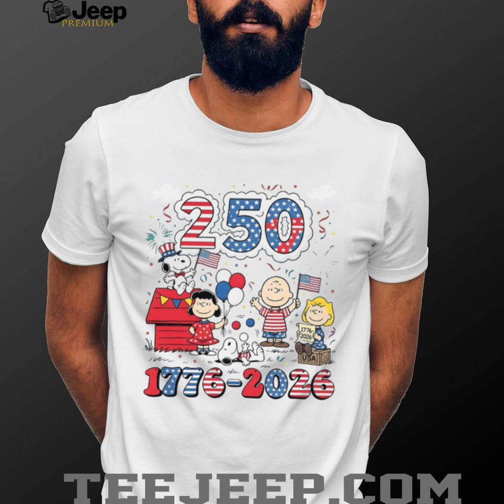 Peanuts 250 Years 1776 2026 Patriotic Celebration Kids Shirt