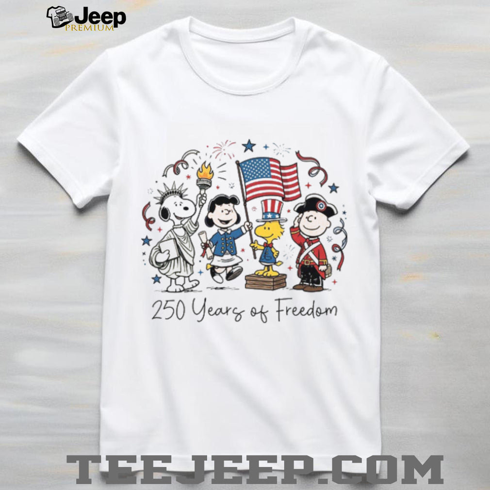 Peanuts 250 Years of Freedom Patriotic American Flag Shirt