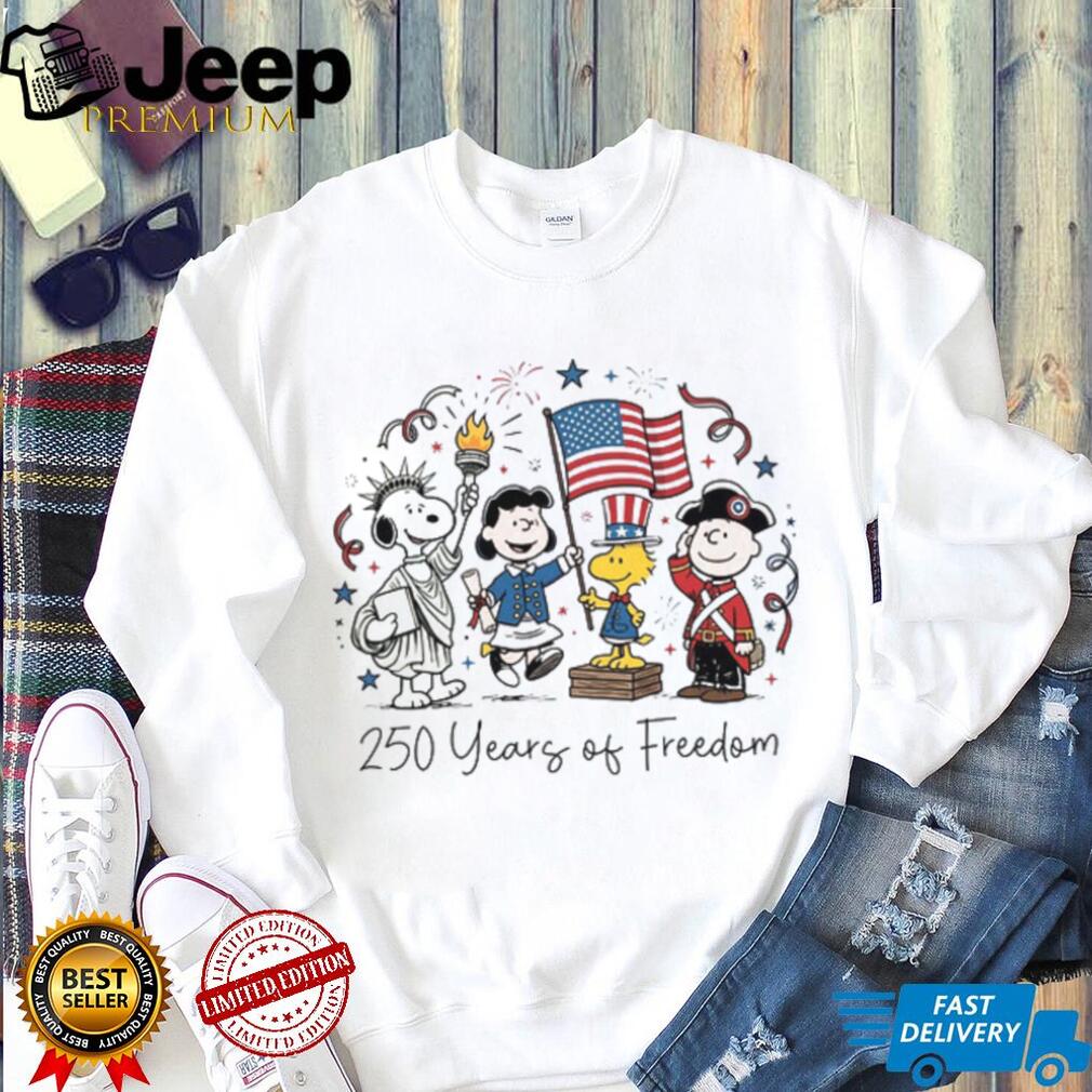 Peanuts 250 Years of Freedom Patriotic American Flag Shirt