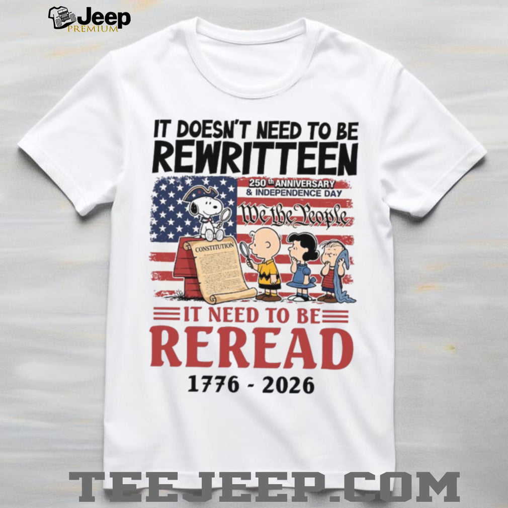 Peanuts Gang Rewritten Constitution 250th Anniversary Patriotic Shirt