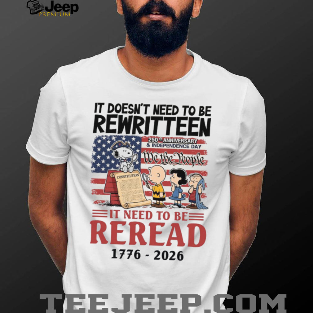 Peanuts Gang Rewritten Constitution 250th Anniversary Patriotic Shirt
