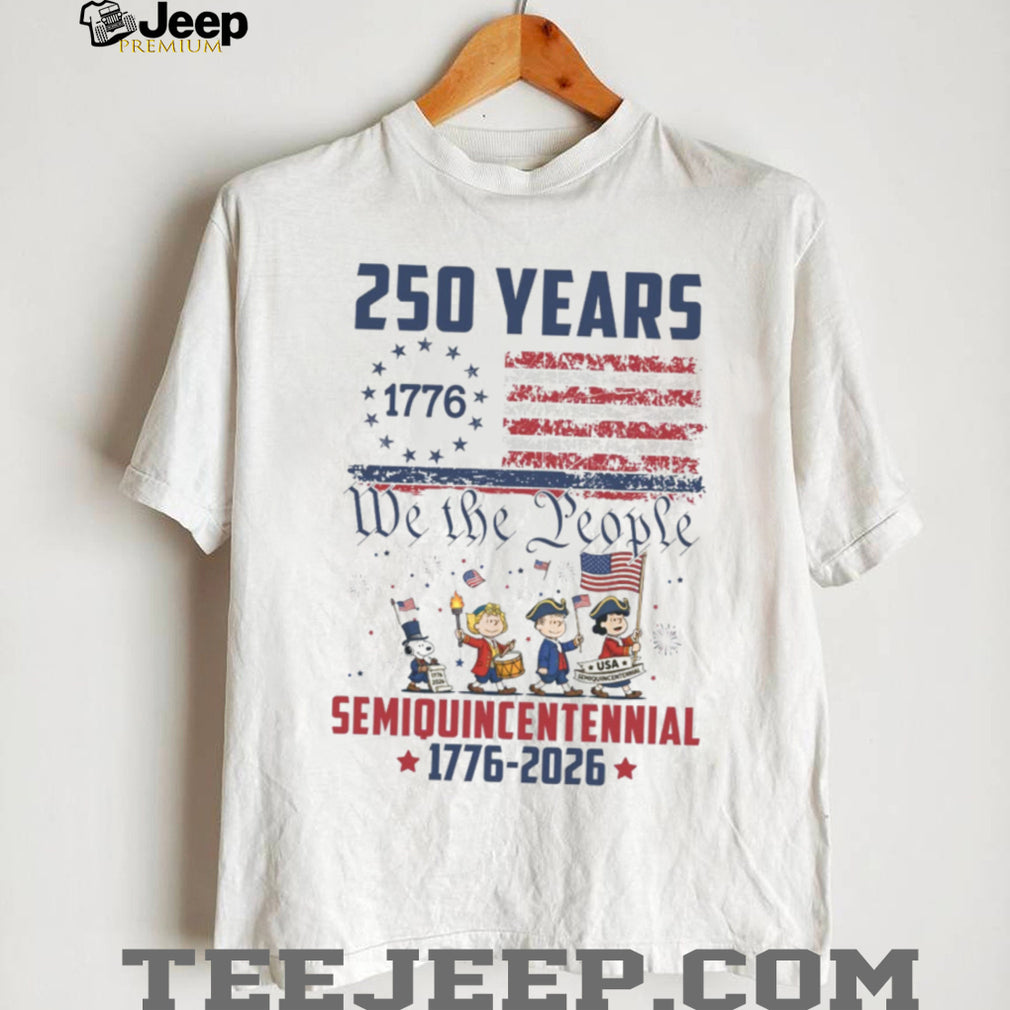Peanuts Gang Semiquincentennial 250 Years 1776 2026 Patriotic Shirt