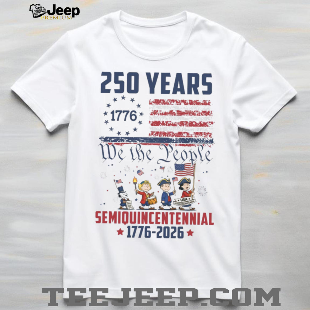 Peanuts Gang Semiquincentennial 250 Years 1776 2026 Patriotic Shirt
