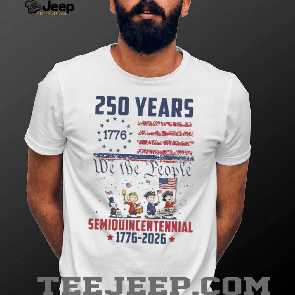 Peanuts Gang Semiquincentennial 250 Years 1776 2026 Patriotic Shirt