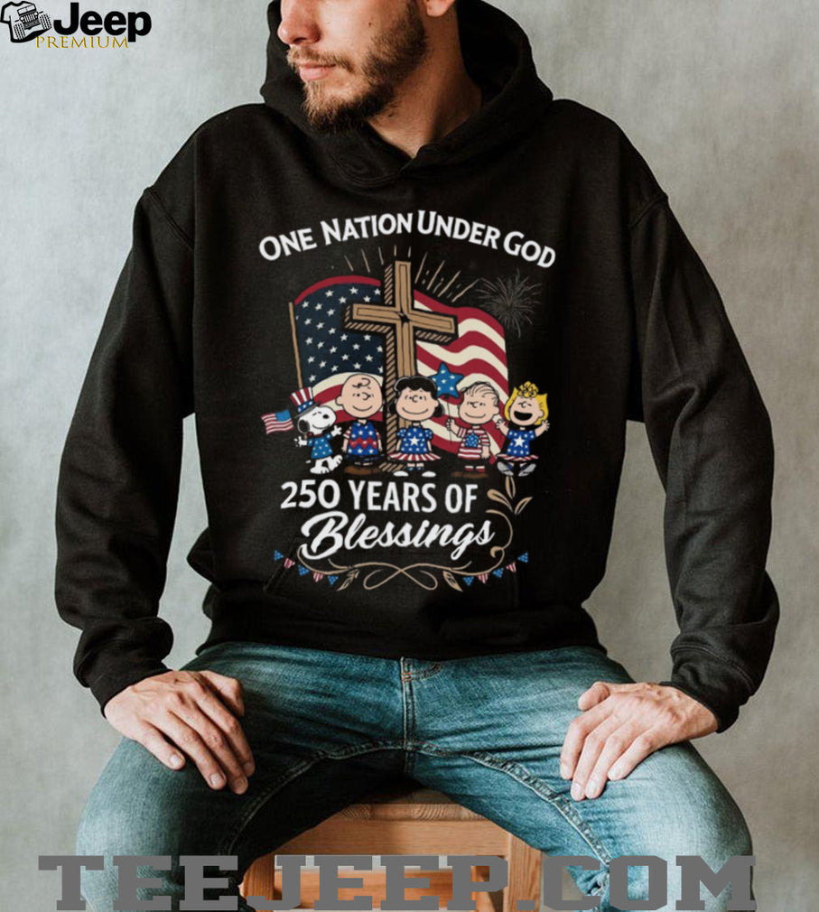 Peanuts One Nation Under God 250 Years Of Blessings Religious Shirt