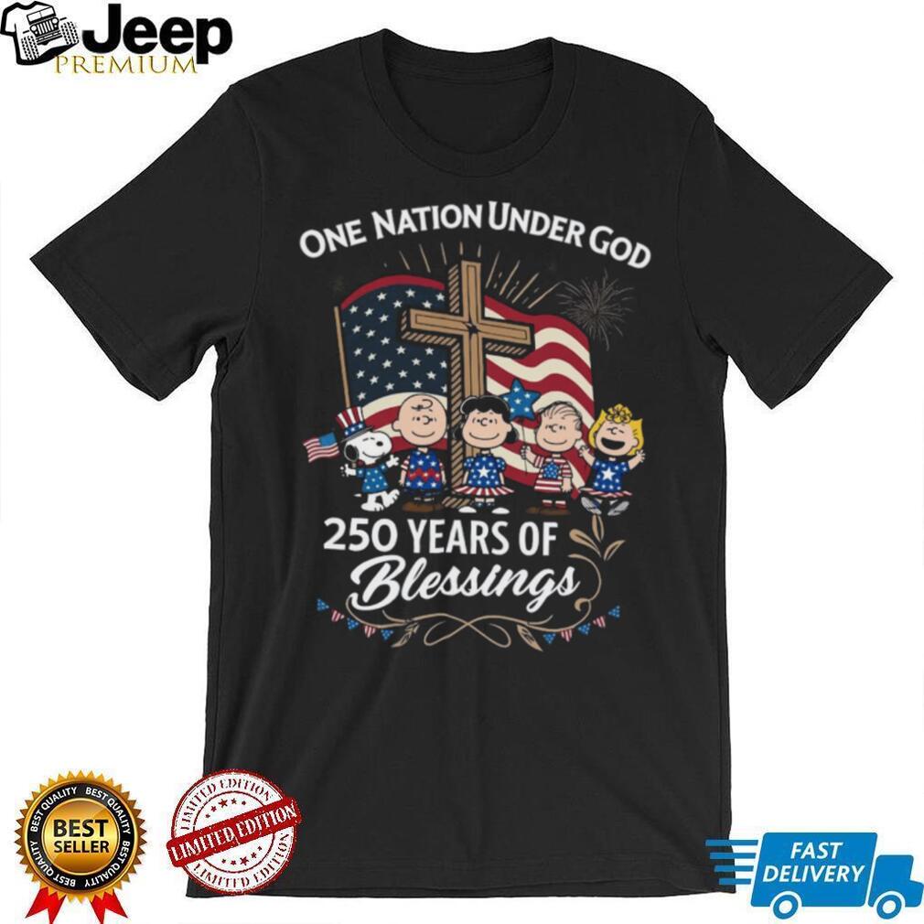 Peanuts One Nation Under God 250 Years Of Blessings Religious Shirt