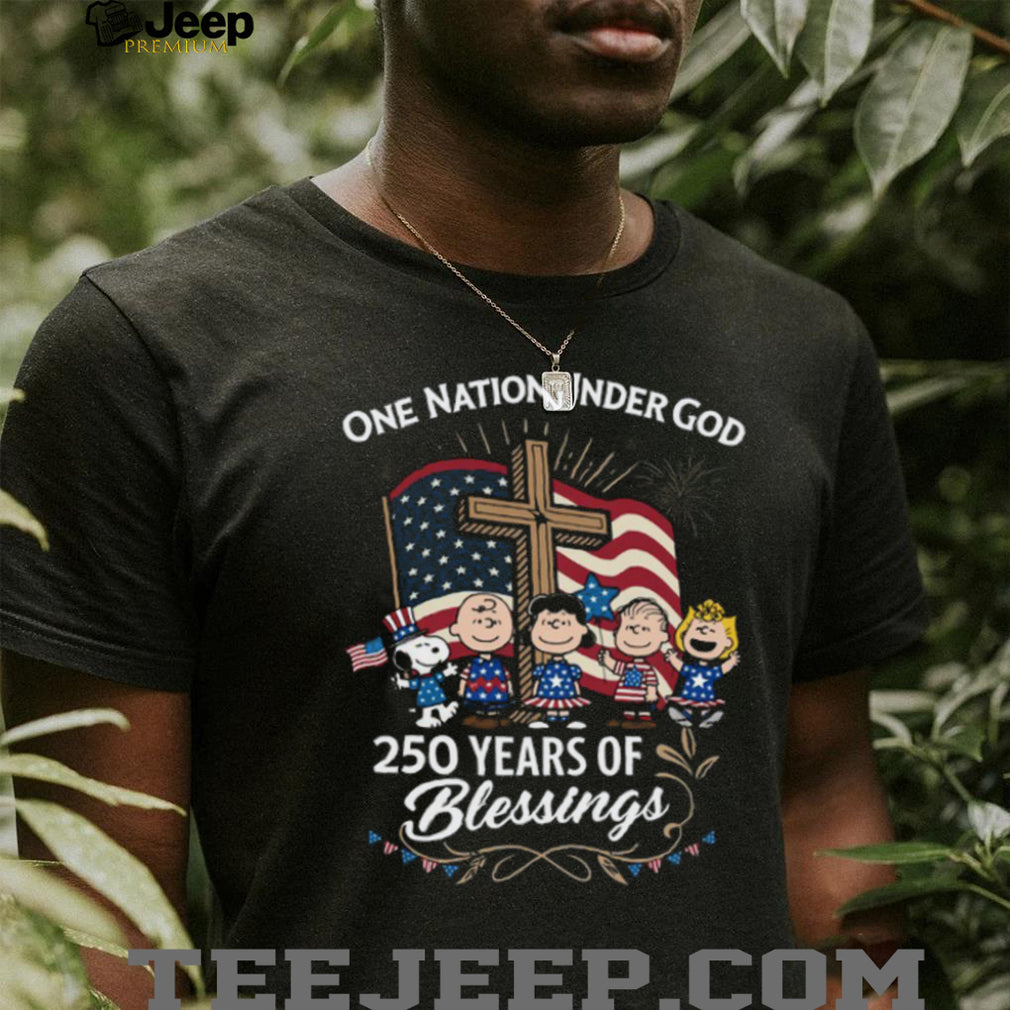 Peanuts One Nation Under God 250 Years Of Blessings Shirt