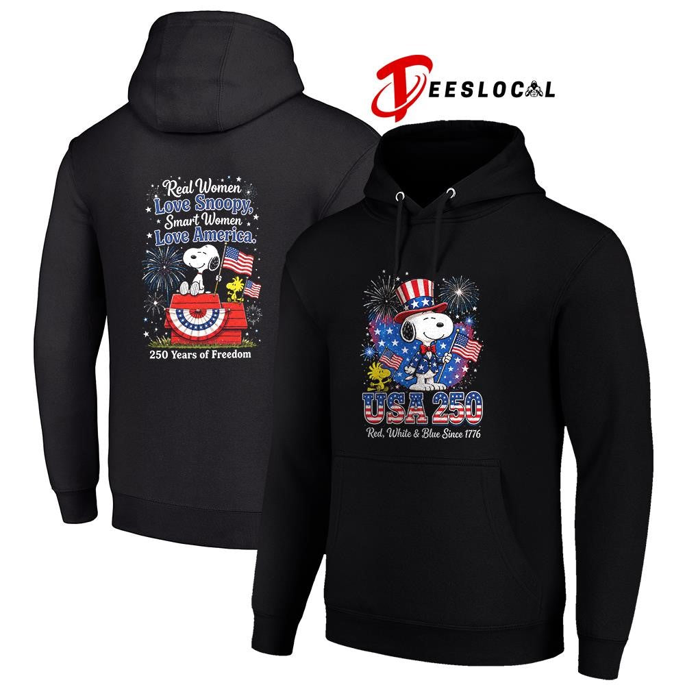 Peanuts Snoppy USA 250 red white and blue since 1776 250 years of freedom shirt