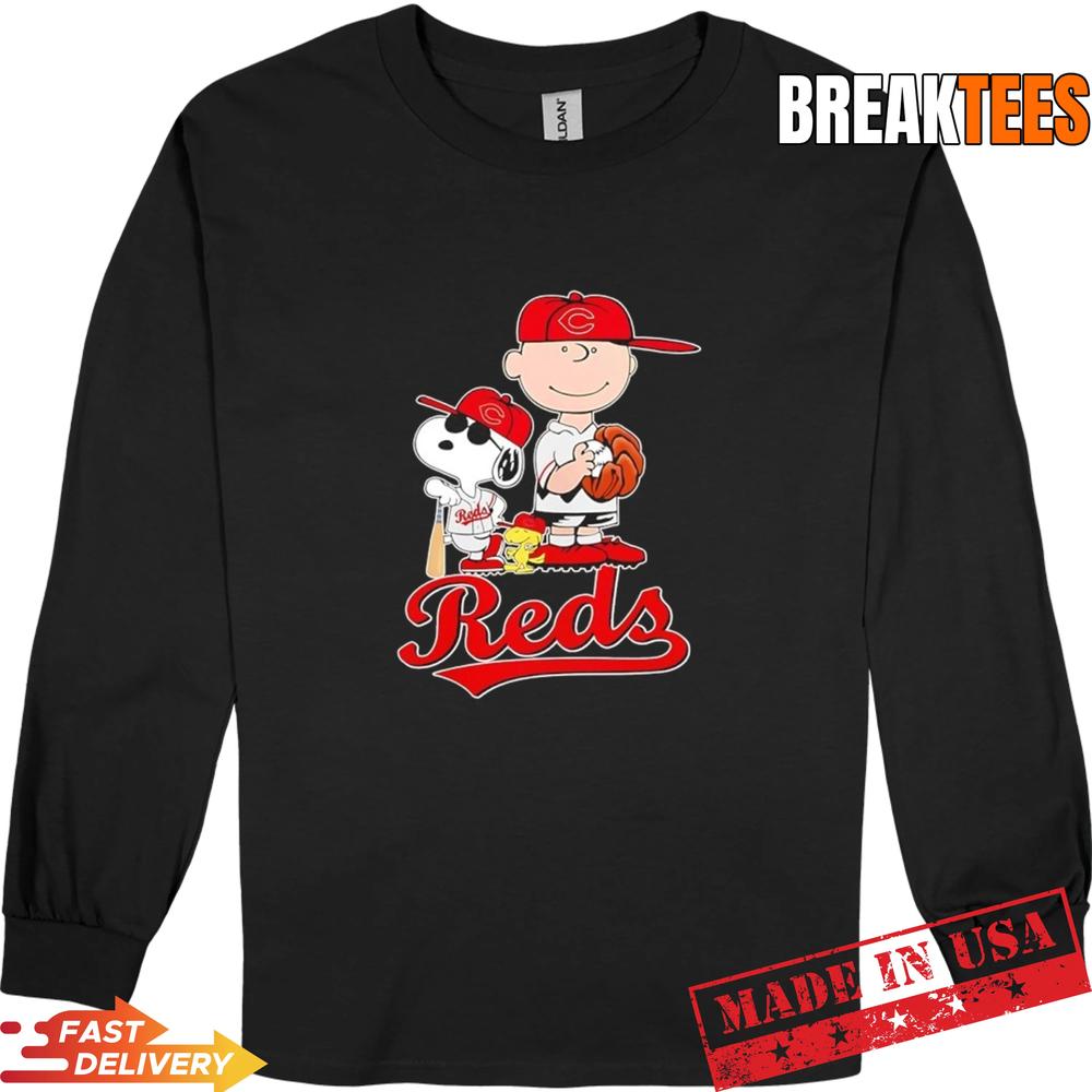 Peanuts characters x Cincinnati Reds Baseball MLB 2026 cartoon Shirt