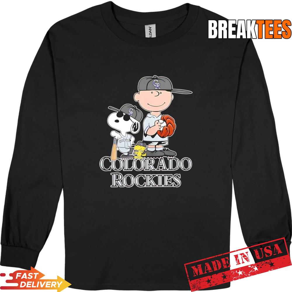 Peanuts characters x Colorado Rockies Baseball MLB 2026 cartoon Shirt