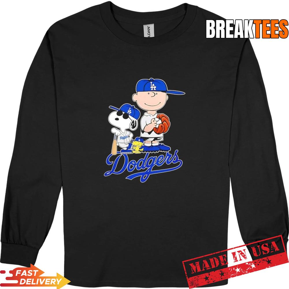 Peanuts characters x Los Angeles Dodgers MLB 2026 cartoon Shirt