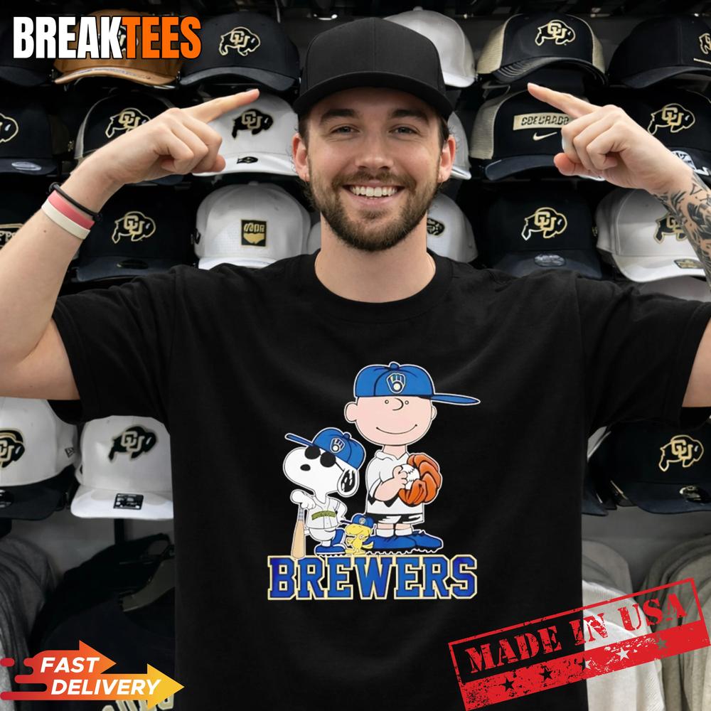 Peanuts characters x Milwaukee Brewers MLB 2026 cartoon Shirt