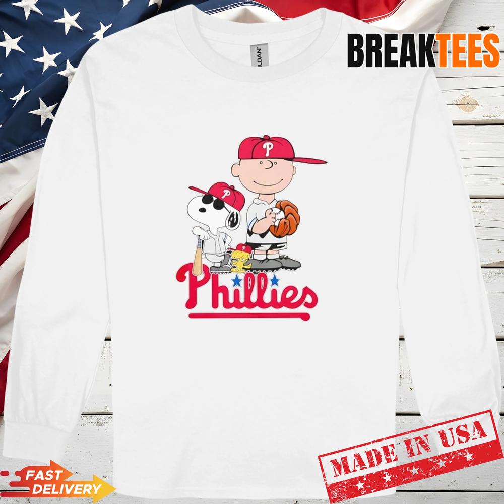 Peanuts characters x Philadelphia Phillies MLB 2026 cartoon Shirt