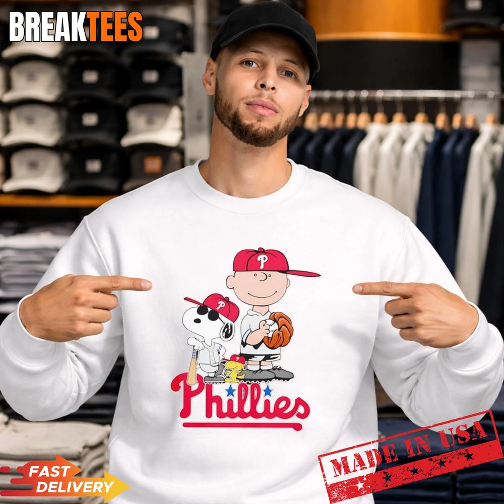 Peanuts characters x Philadelphia Phillies MLB 2026 cartoon Shirt