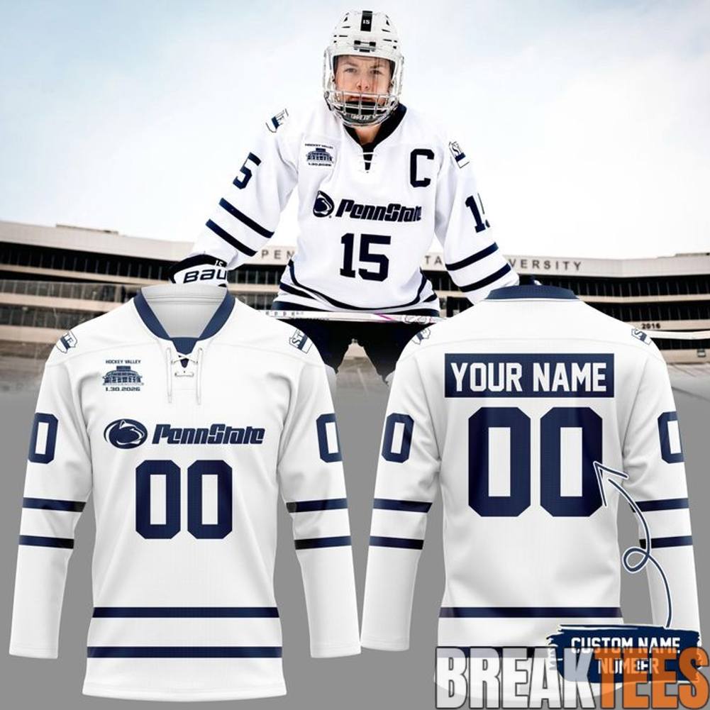 Penn State Nittany Lions 2026 Beaver Stadium Game Hockey Jersey – White