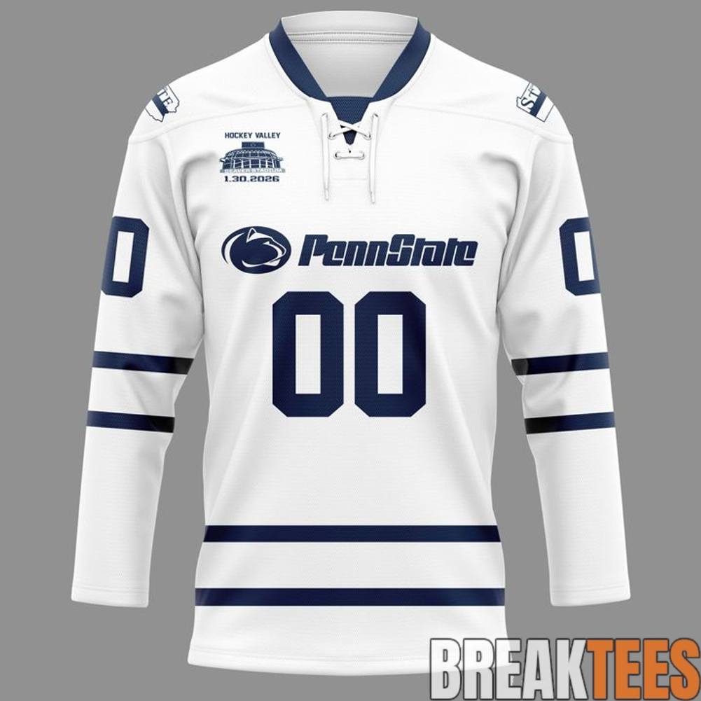 Penn State Nittany Lions 2026 Beaver Stadium Game Hockey Jersey – White