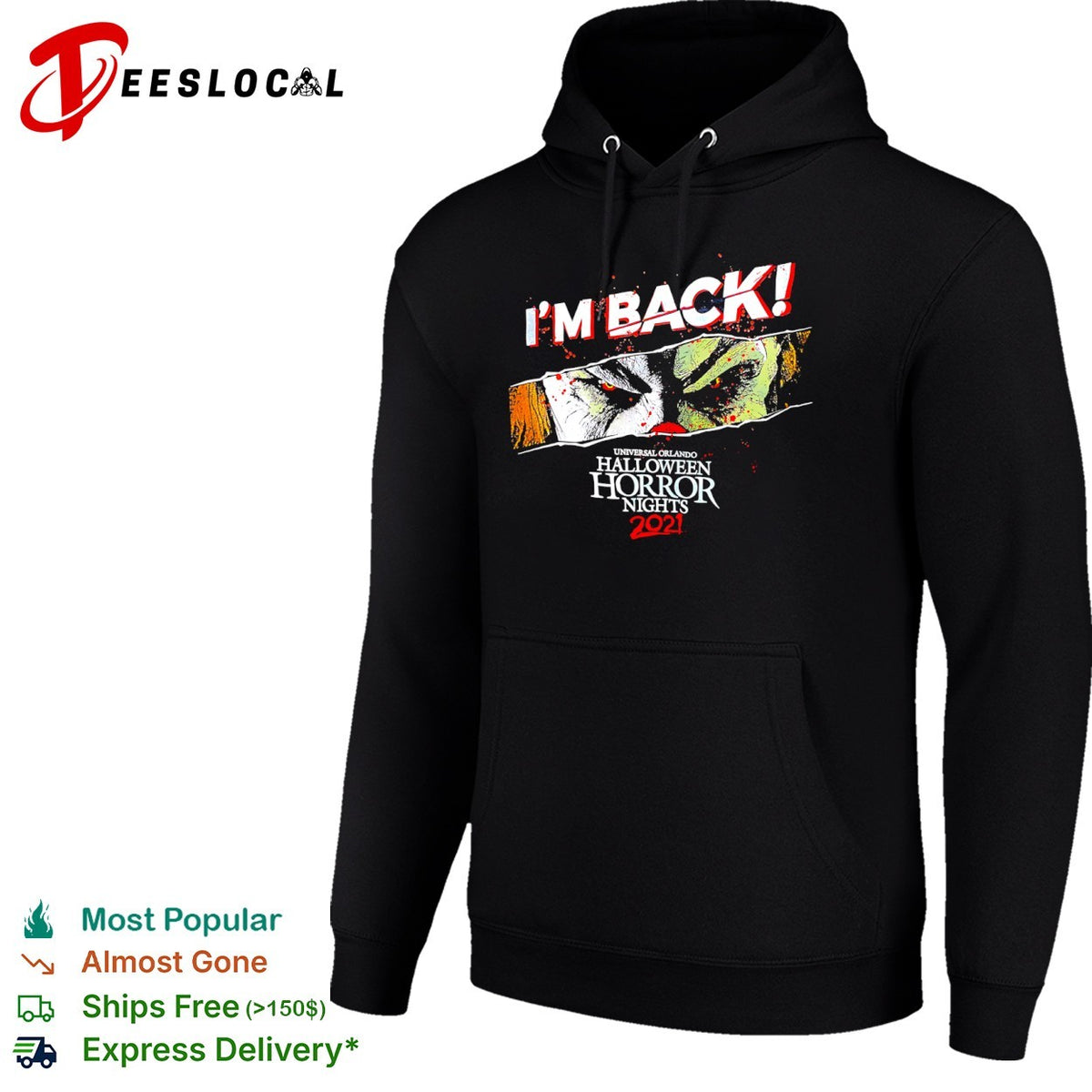 Pennywise IT I am back Universal Orlando Halloween Horror Nights 2021 shirt