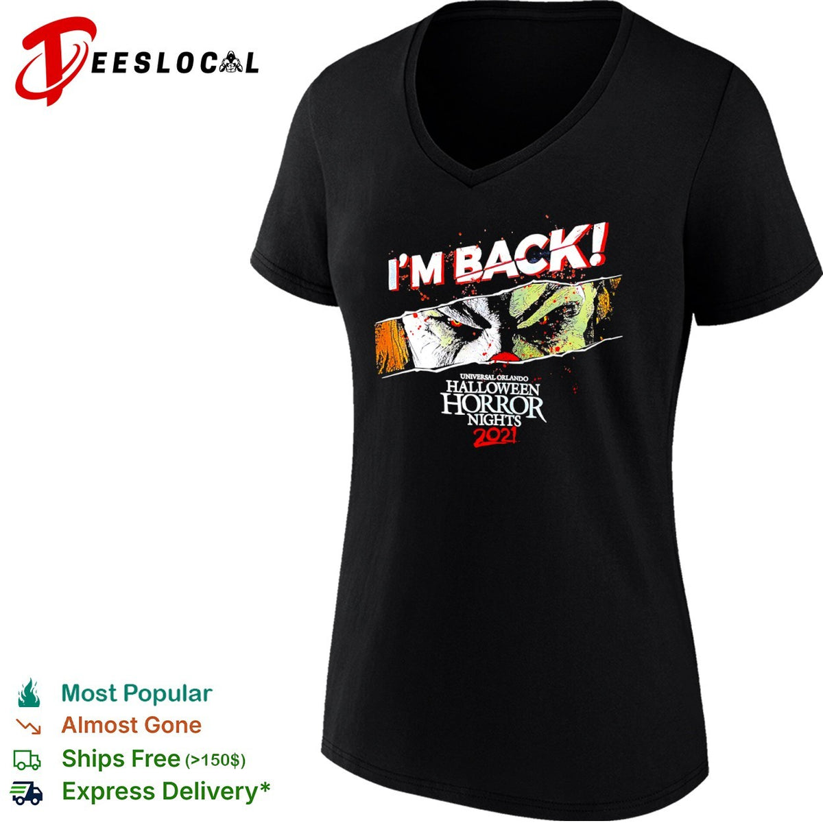 Pennywise IT I am back Universal Orlando Halloween Horror Nights 2021 shirt