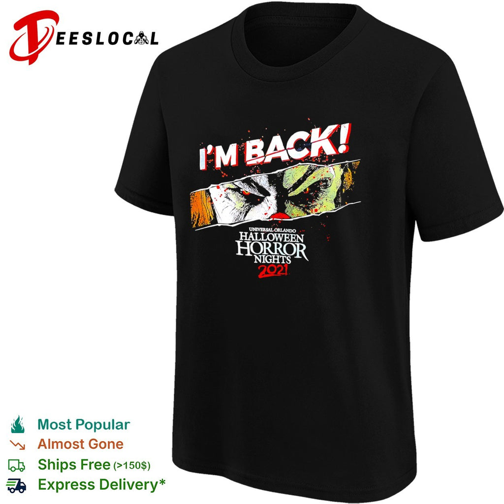 Pennywise IT I am back Universal Orlando Halloween Horror Nights 2021 shirt