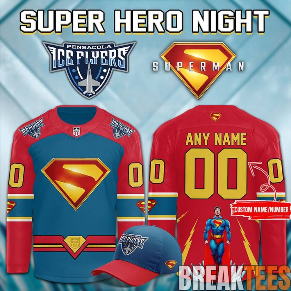 Pensacola Ice Flyers x Super Hero Night Hockey Jersey