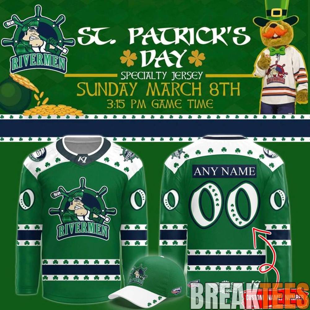 Peoria Rivermen 2026 St. Pattys Day Celebration Hockey Jersey