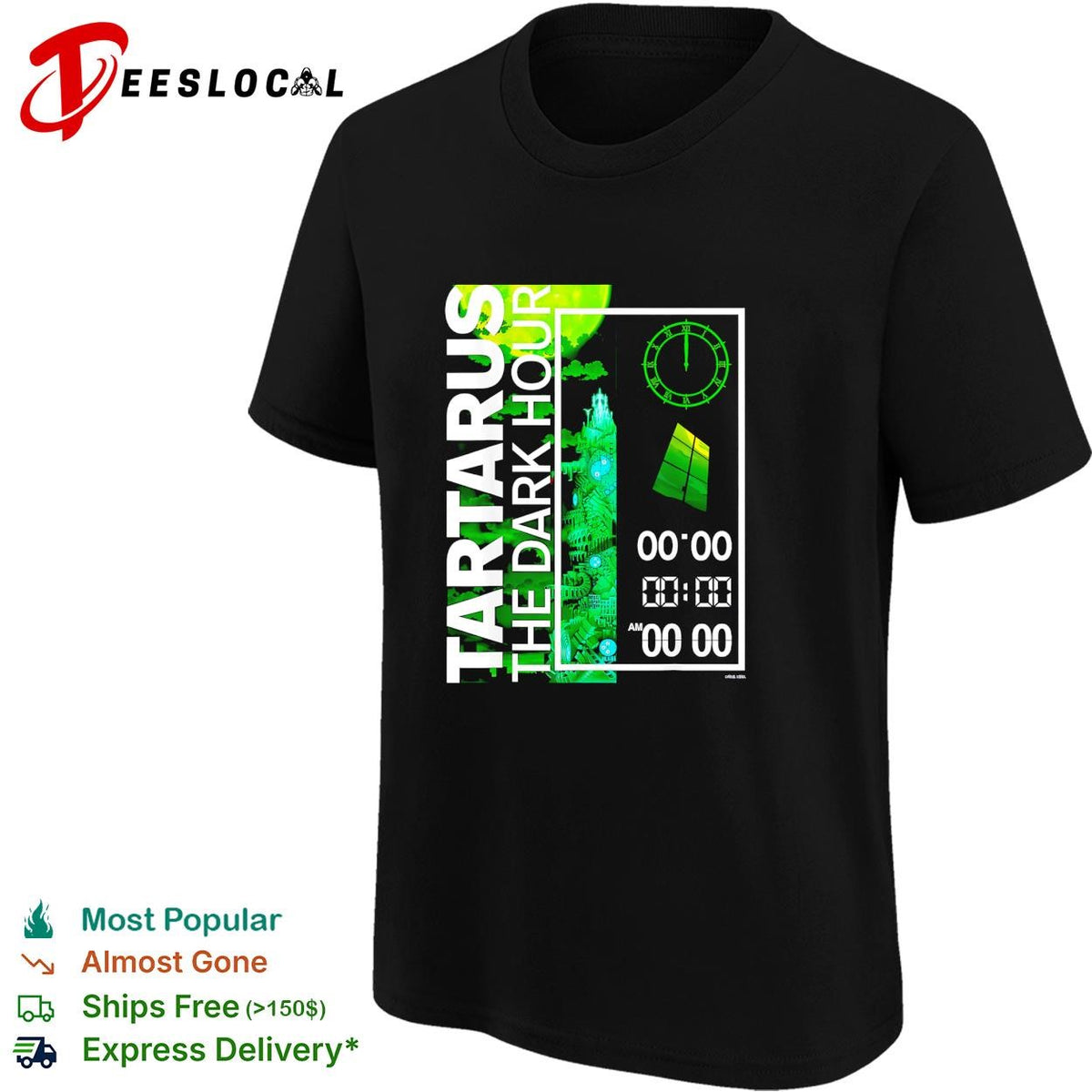 Persona 3 Tartarus the dark hour clock graphic poster shirt