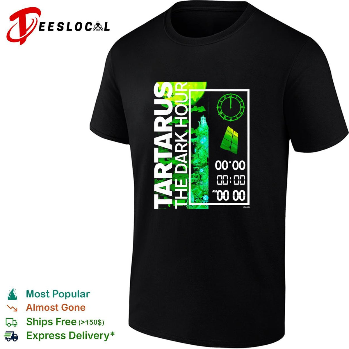Persona 3 Tartarus the dark hour clock graphic poster shirt