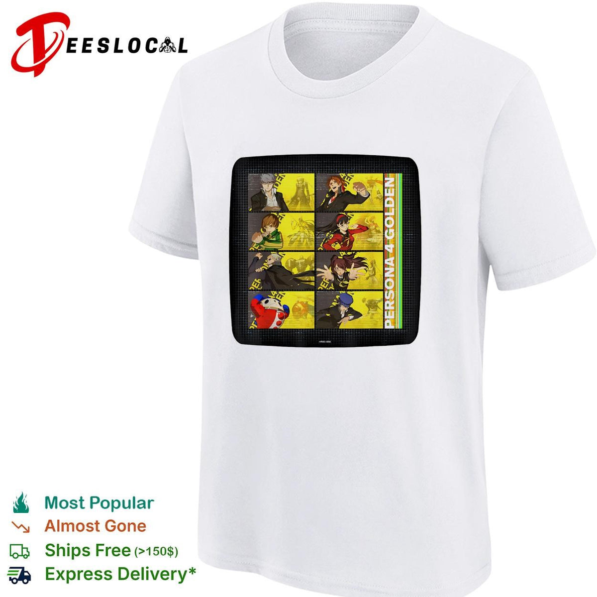 Persona 4 Golden character grid collage poster shirt
