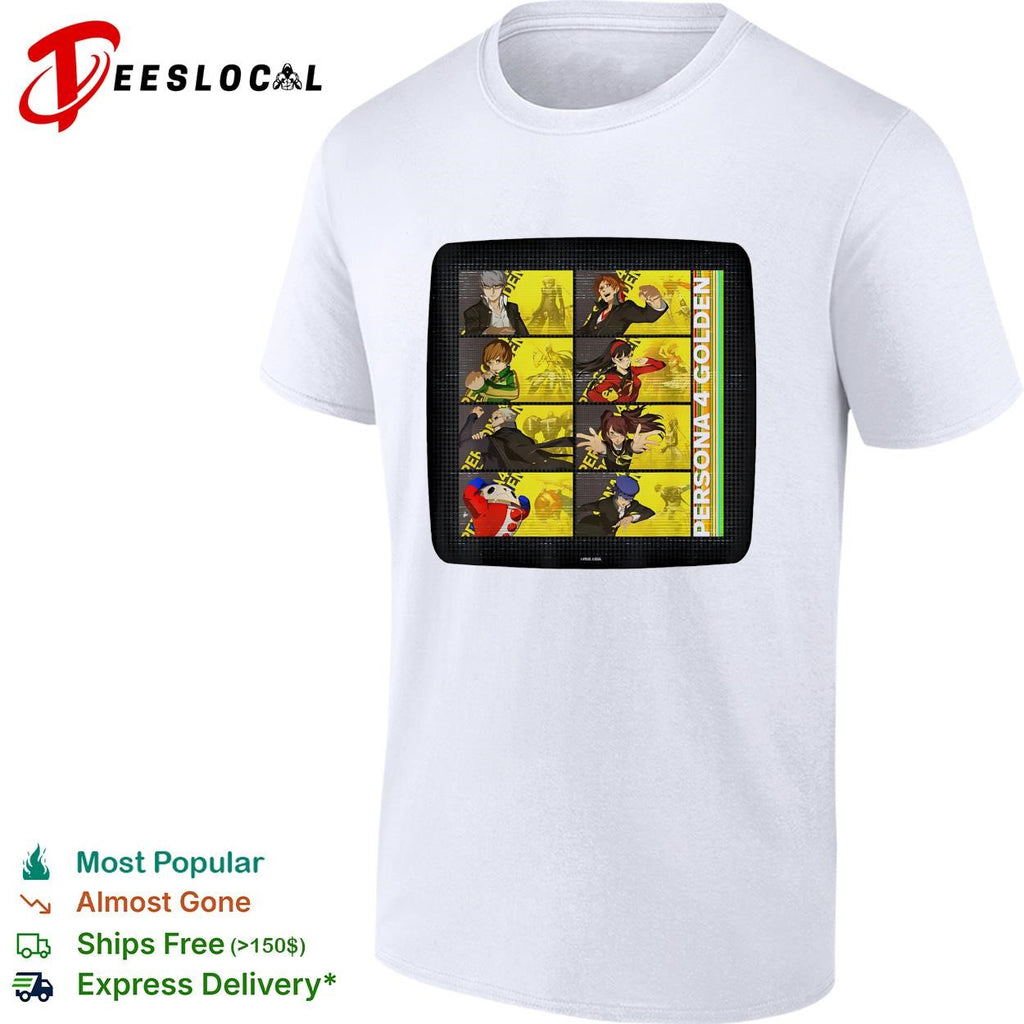 Persona 4 Golden character grid collage poster shirt