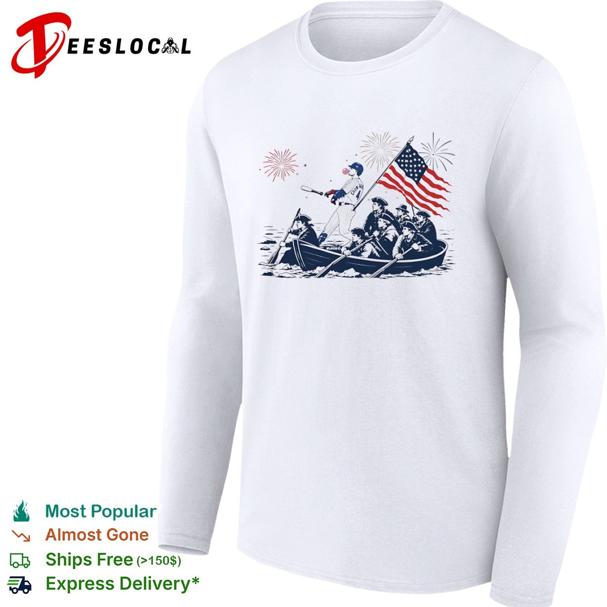 Pete Crow-Armstrong Chicago Cubs MLB Washington Crossing the Delaware shirt