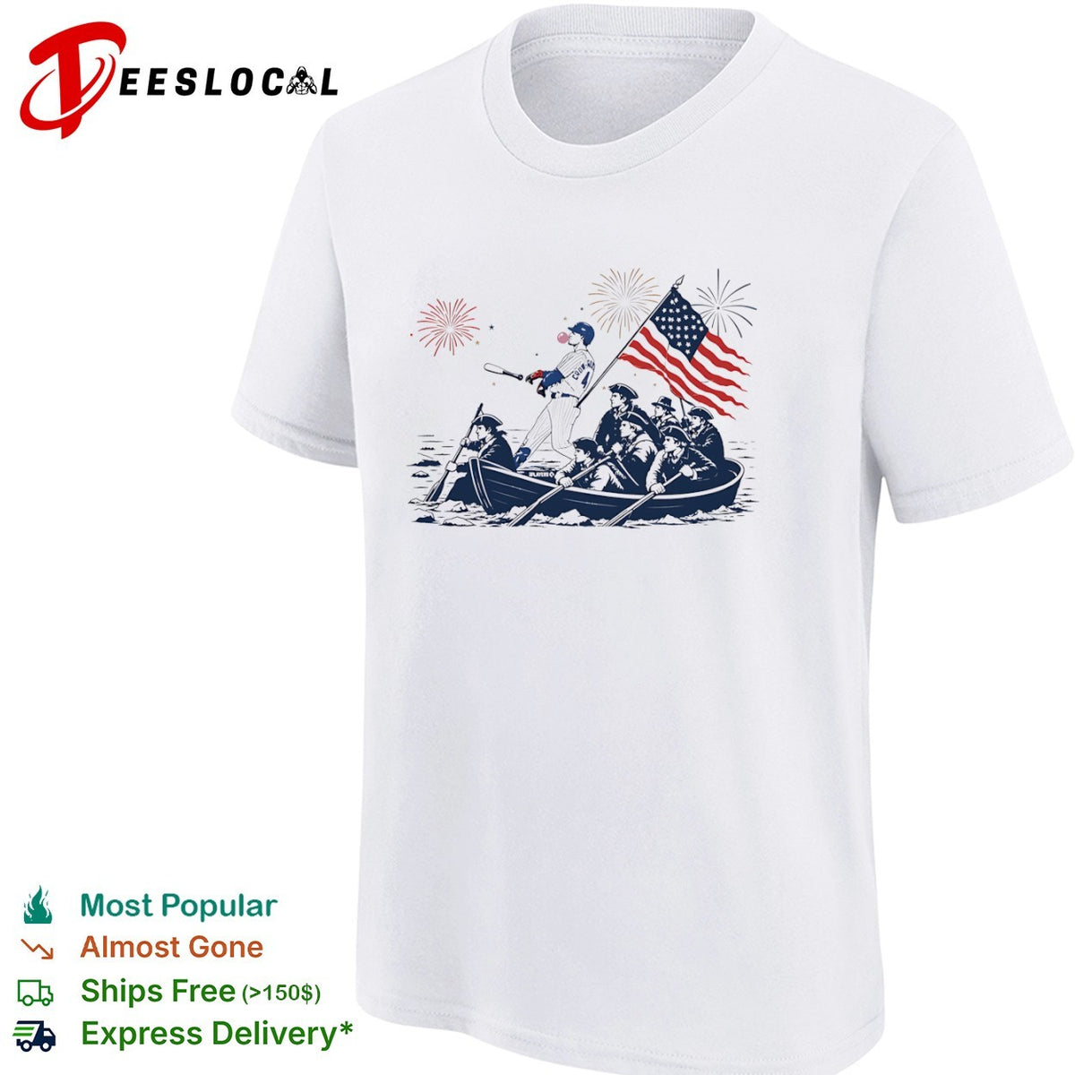 Pete Crow-Armstrong Chicago Cubs MLB Washington Crossing the Delaware shirt