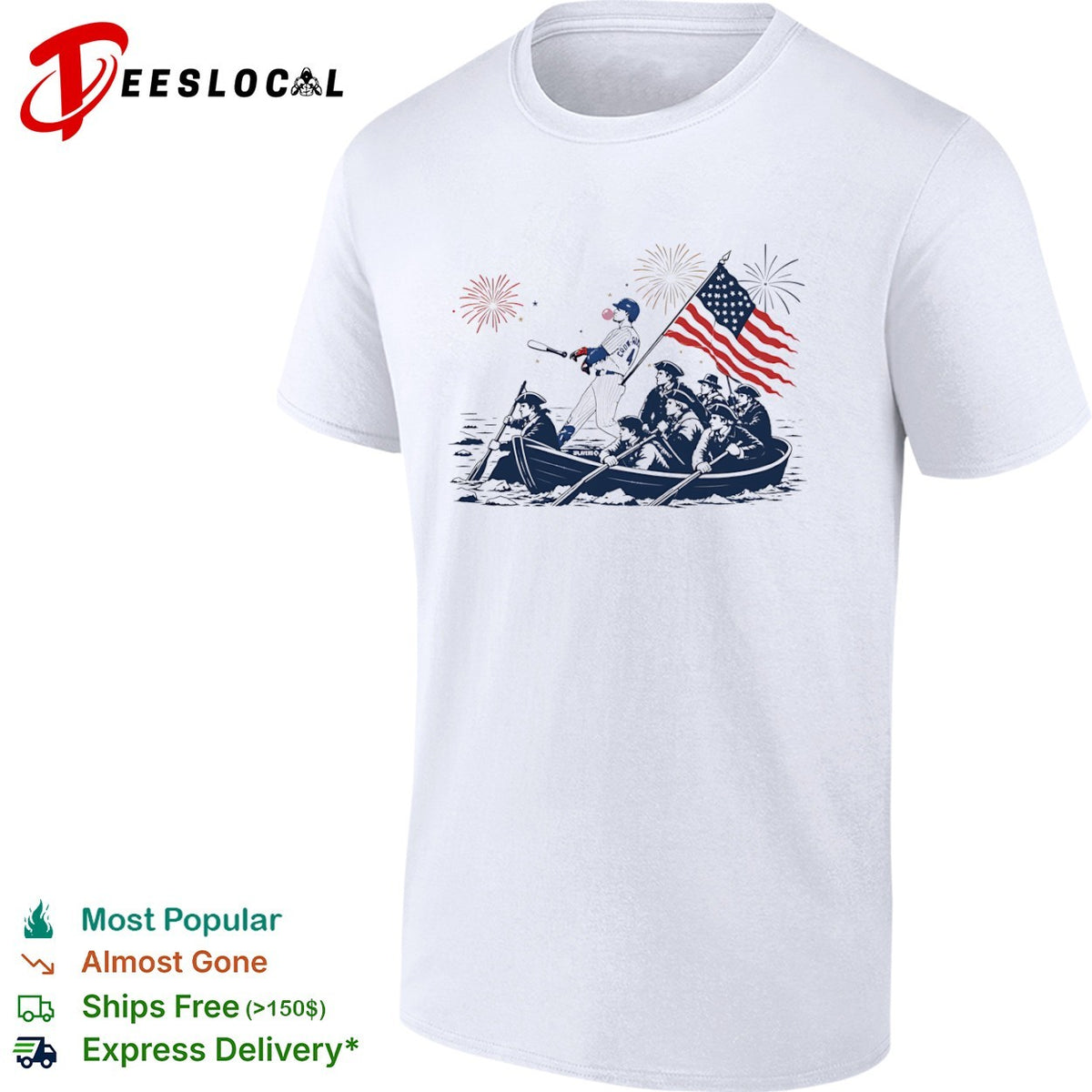 Pete Crow-Armstrong Chicago Cubs MLB Washington Crossing the Delaware shirt
