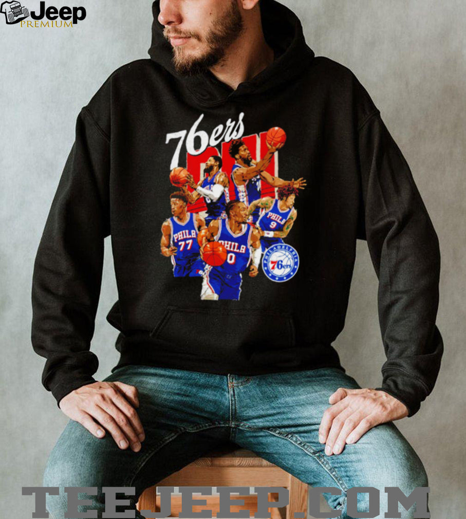 Philadelphia 76ers Team Montage Basketball Graphic T Shirt