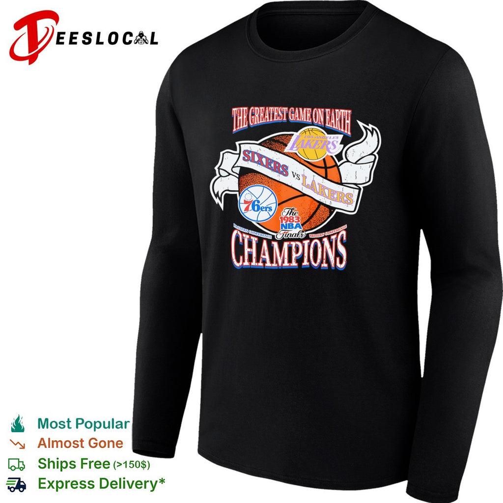 Philadelphia 76ers vs Los Angeles Lakers The 1983 NBA Finals Champions Graphic shirt