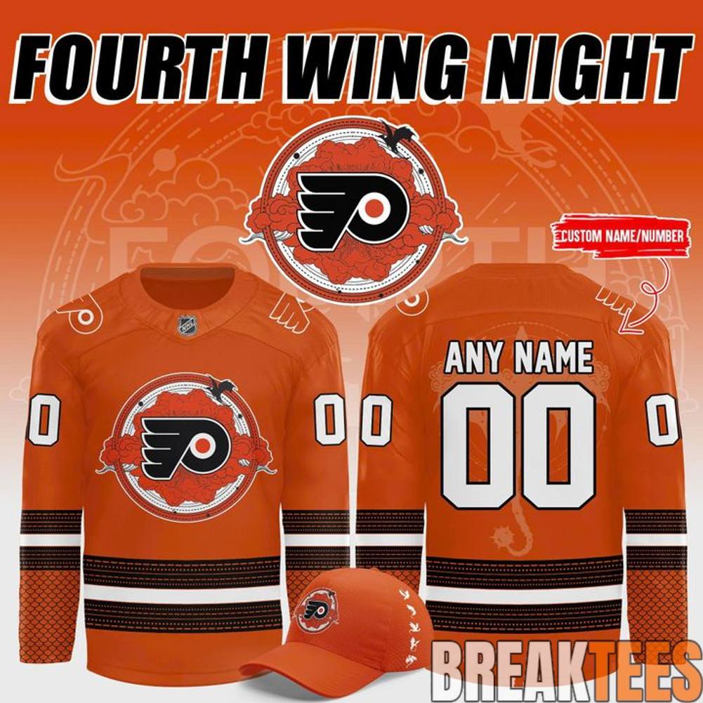 Philadelphia Flyers 2026 Fourth Wing Night Custom Hockey Jersey
