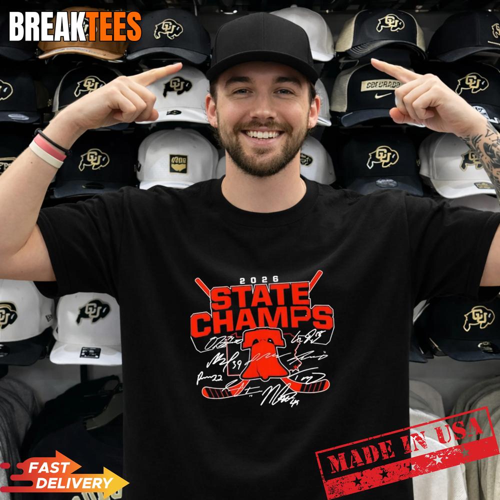 Philadelphia Flyers Hockey 2026 State Champs All Signatures T-Shirt