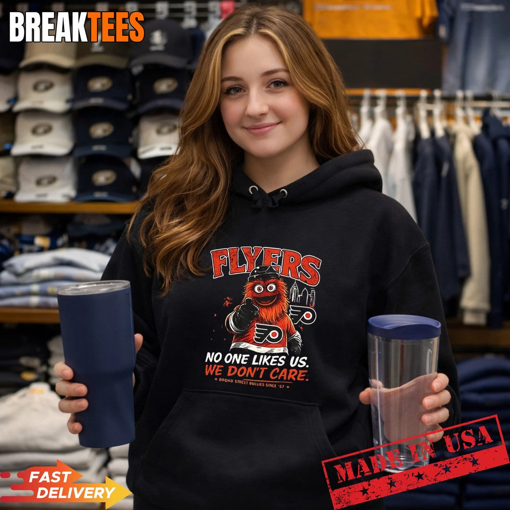 Philadelphia Flyers NHL Gritty no one likes us we dont care T-Shirt