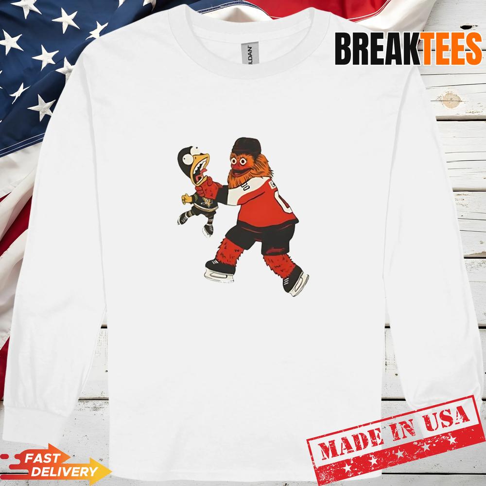 Philadelphia Flyers NHL Playoffs 2026 Gritty mascot cartoon T-Shirt