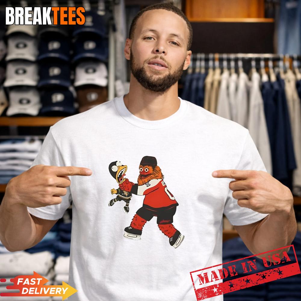 Philadelphia Flyers NHL Playoffs 2026 Gritty mascot cartoon T-Shirt