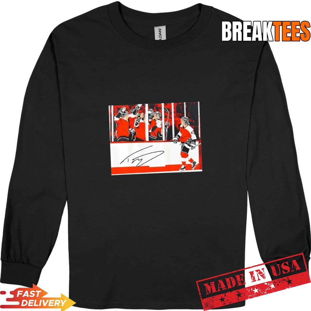 Philadelphia Flyers Trevor Zegras Penalty Box Celly T-Shirt