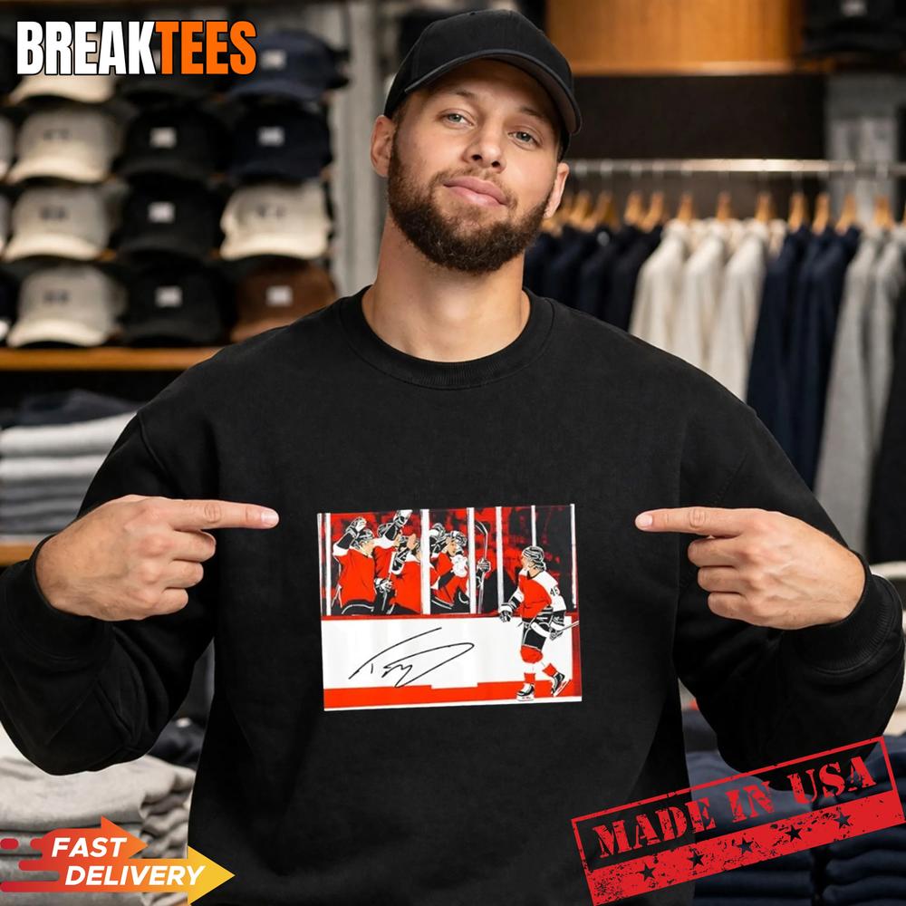 Philadelphia Flyers Trevor Zegras Penalty Box Celly T-Shirt