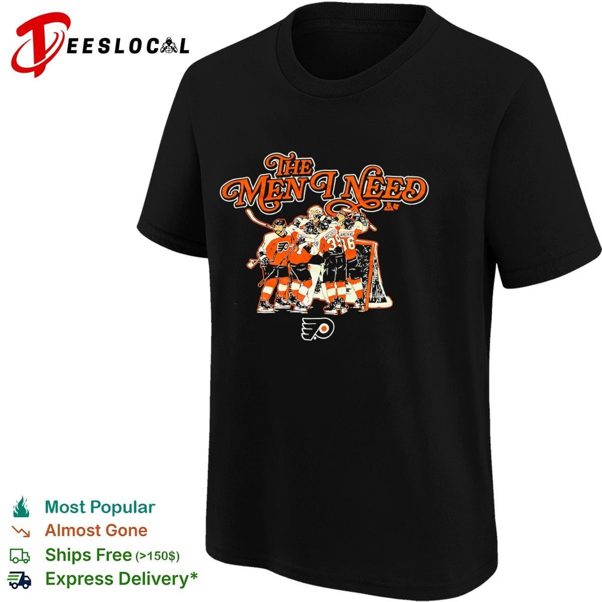 Philadelphia Flyers hockey team players hugging the men I need shirt